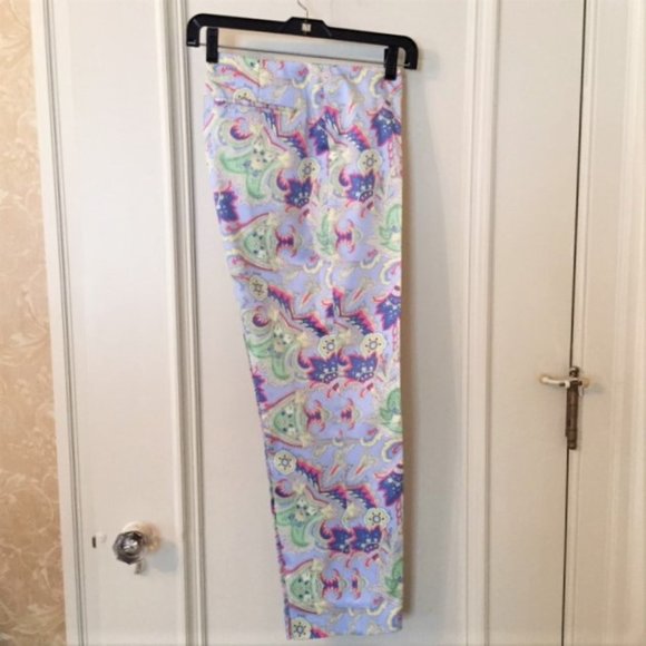 LAUREN RALPH LAUREN PAISLEY ANKLE PANTS, S… - Picture 2 of 10